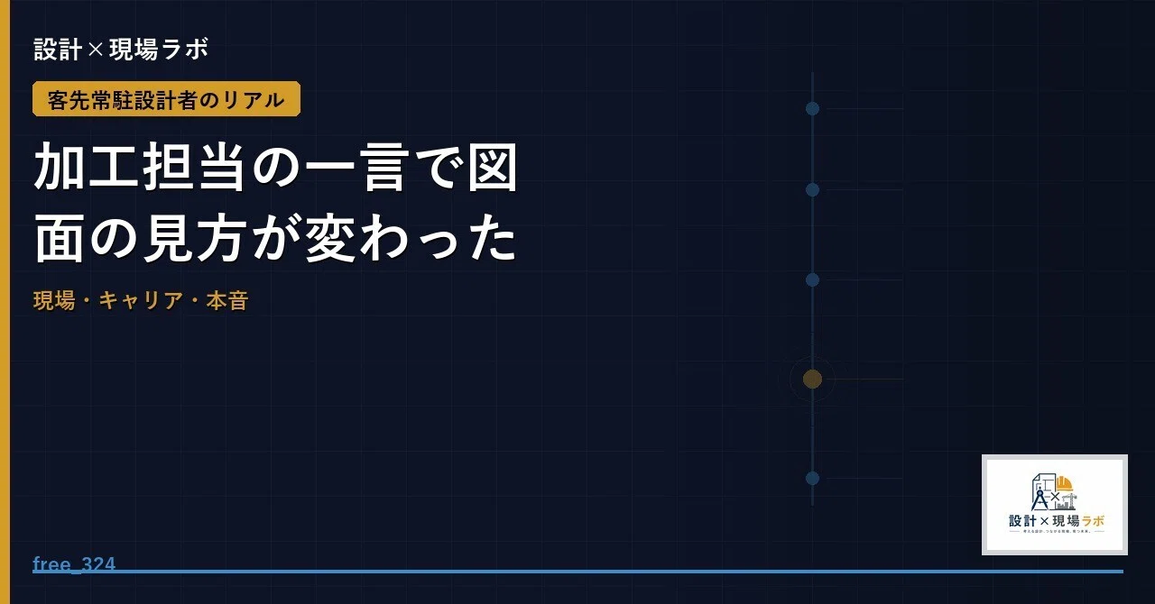 A Single Remark from a Machinist Changed How I View Drawings｜設計×現場ラボ