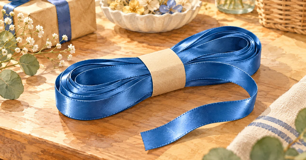 Bundle partially used wrapping ribbons into a single loop before ...