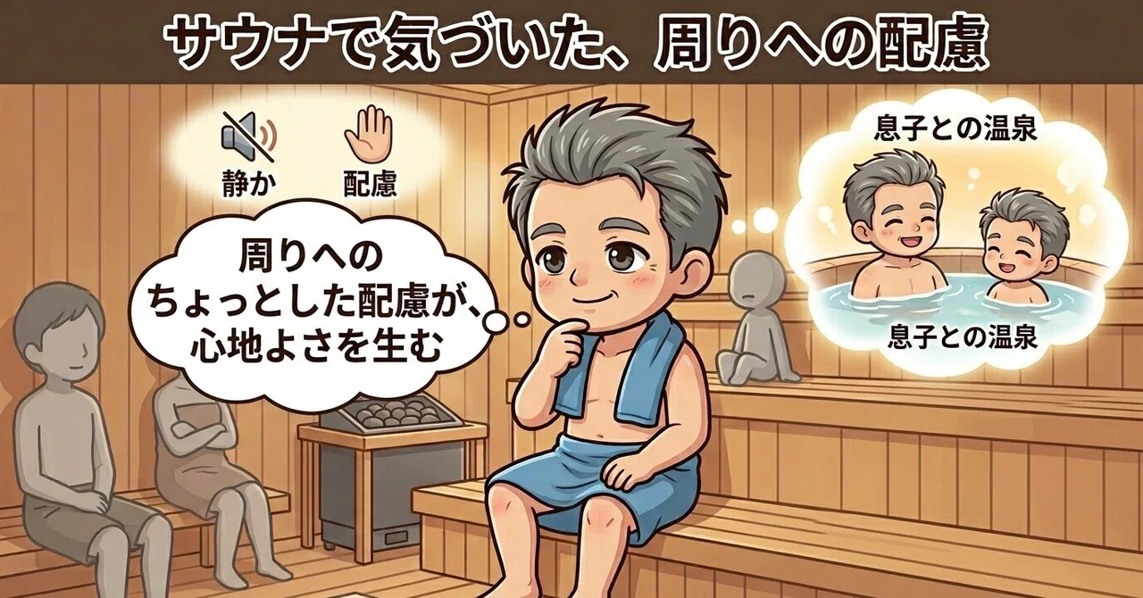 Small considerations for those around me that I noticed in the sauna｜まさ