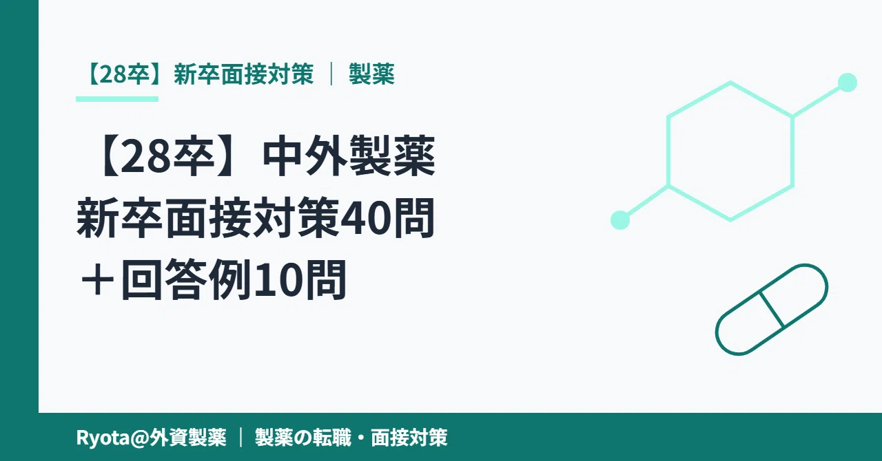 [Class of '28] 40 Chugai Pharmaceutical New Graduate Interview ...