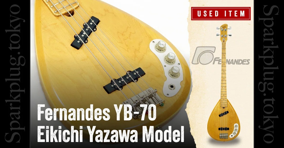 特選中古品！希少な石ロゴ期の矢沢永吉ベース「Fernandes YB-70」が
