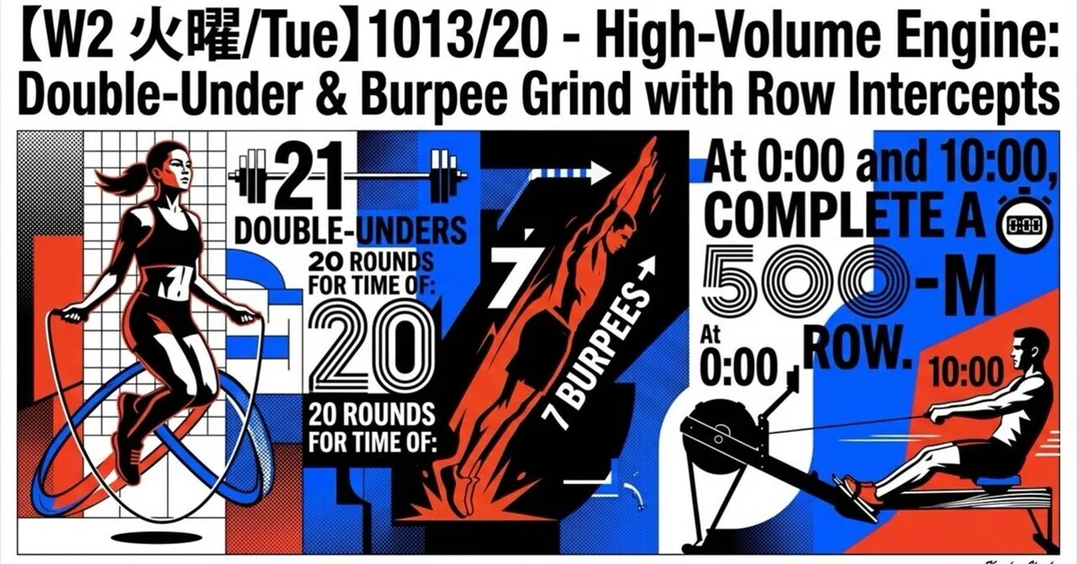 [W2 Tue] 10/13•20 - High-Volume Engine: Double-Under & Burpee Grind ...