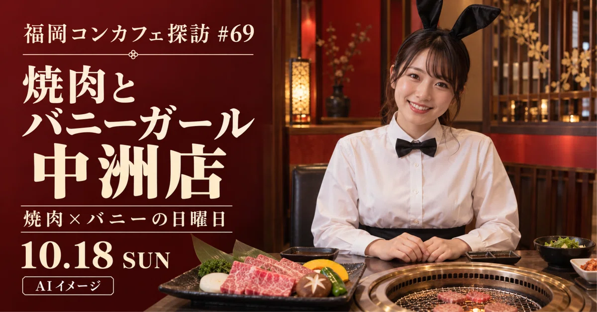 [Fukuoka Concept Cafe Exploration #69] Yakiniku and Bunny Girl Nakasu ...