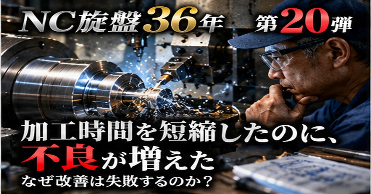 [Vol. 20] 36 Years of NC Lathe Experience | I shortened the machining ...