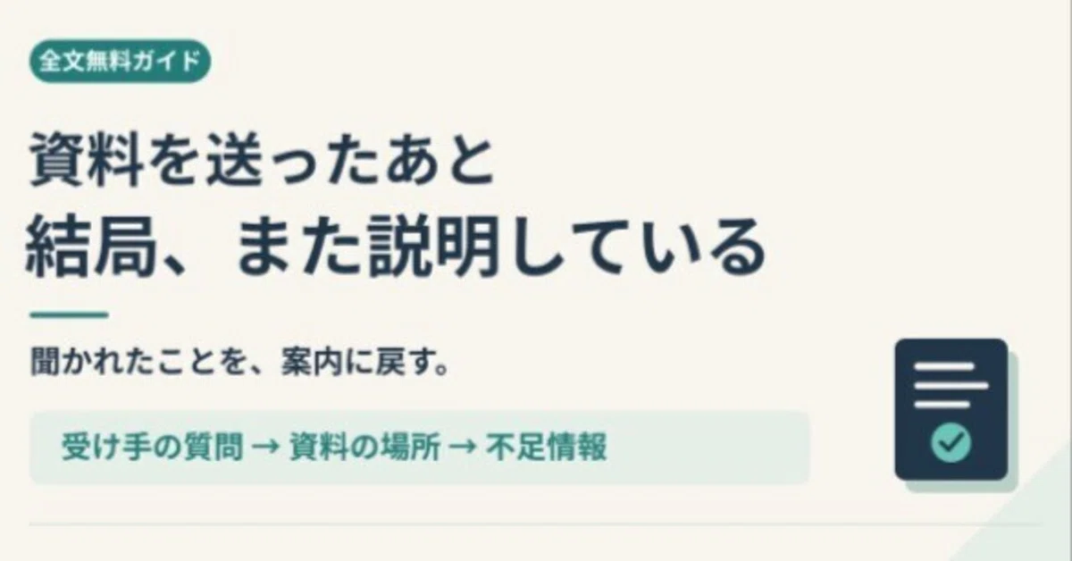 Explaining things again after sending materials: 3 fields to guide ...