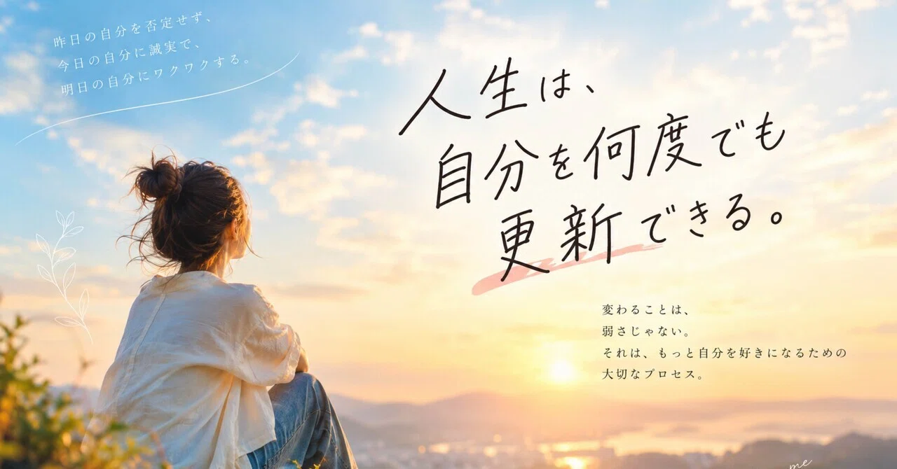 You can update yourself as many times as you want in life.｜kanae_words