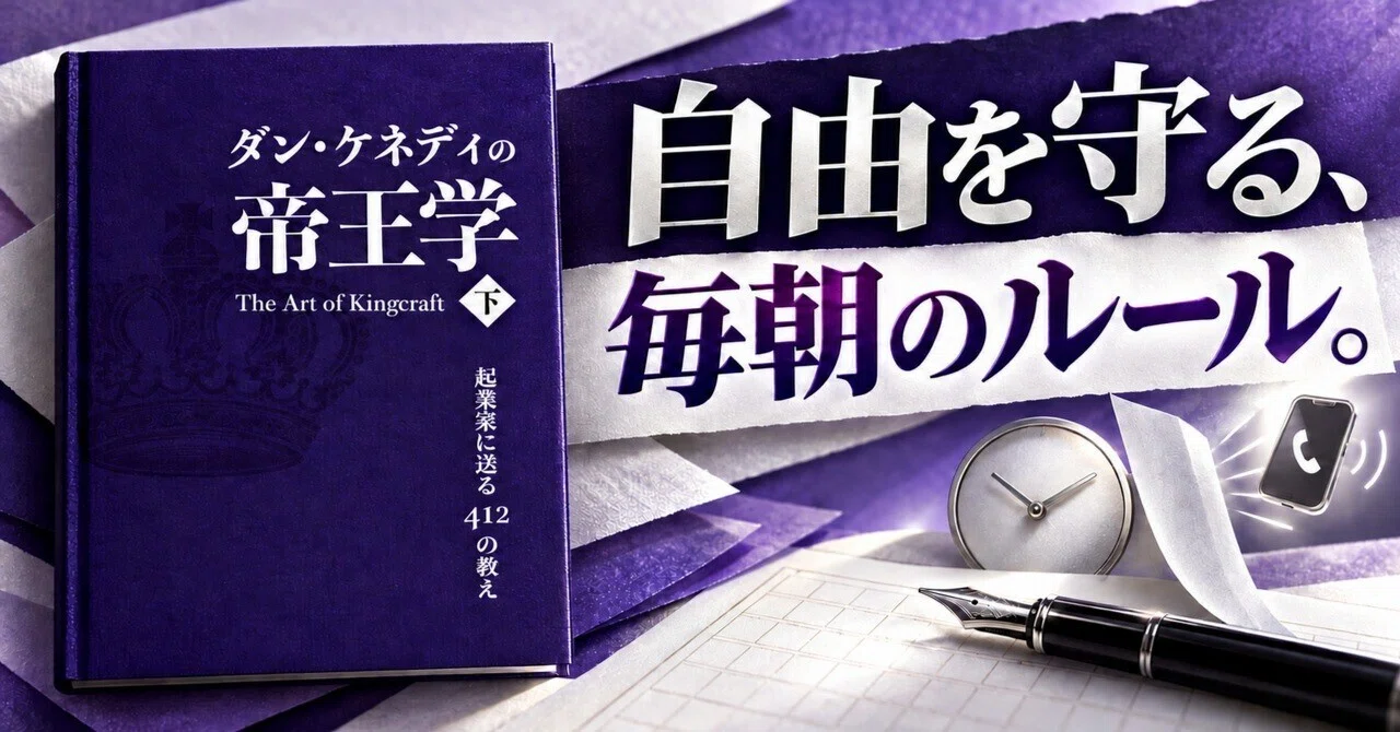 ダン・ケネディの帝王学〈下〉』書評メモ｜断った仕事にも、経営判断が