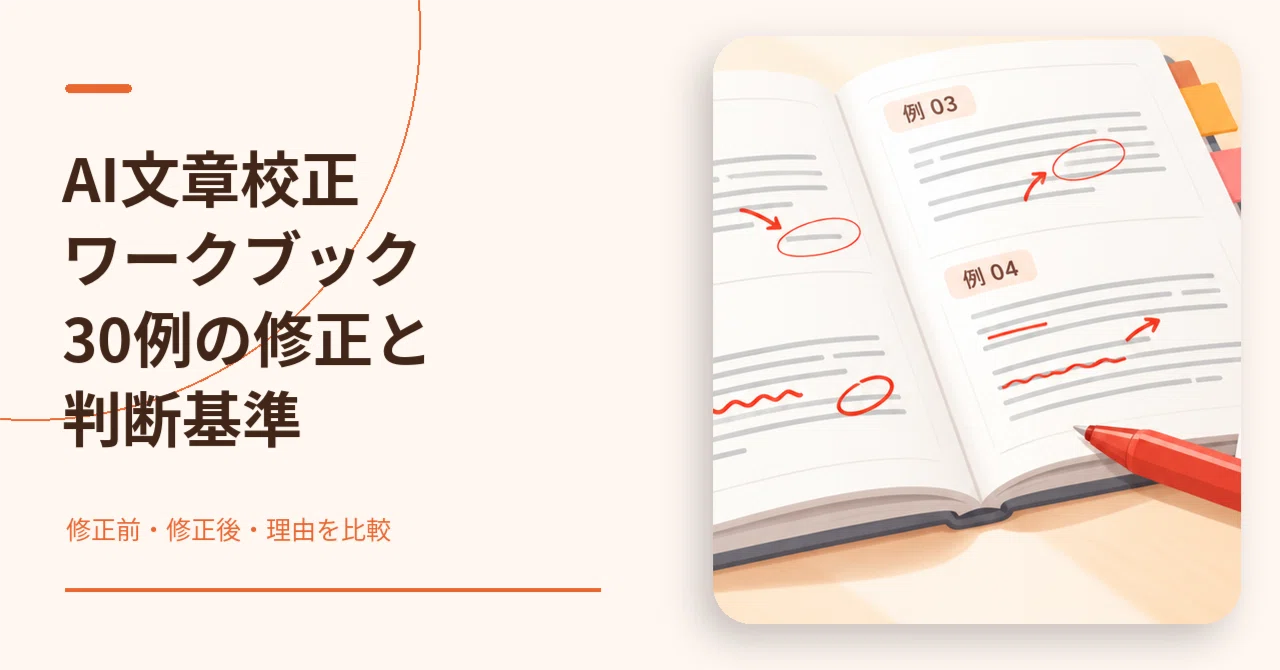 AI Text Proofreading Workbook: 30 Examples of Corrections and Criteria｜mal