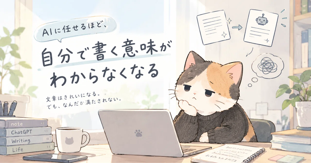 The more I leave to AI, the less I understand the point of writing ...
