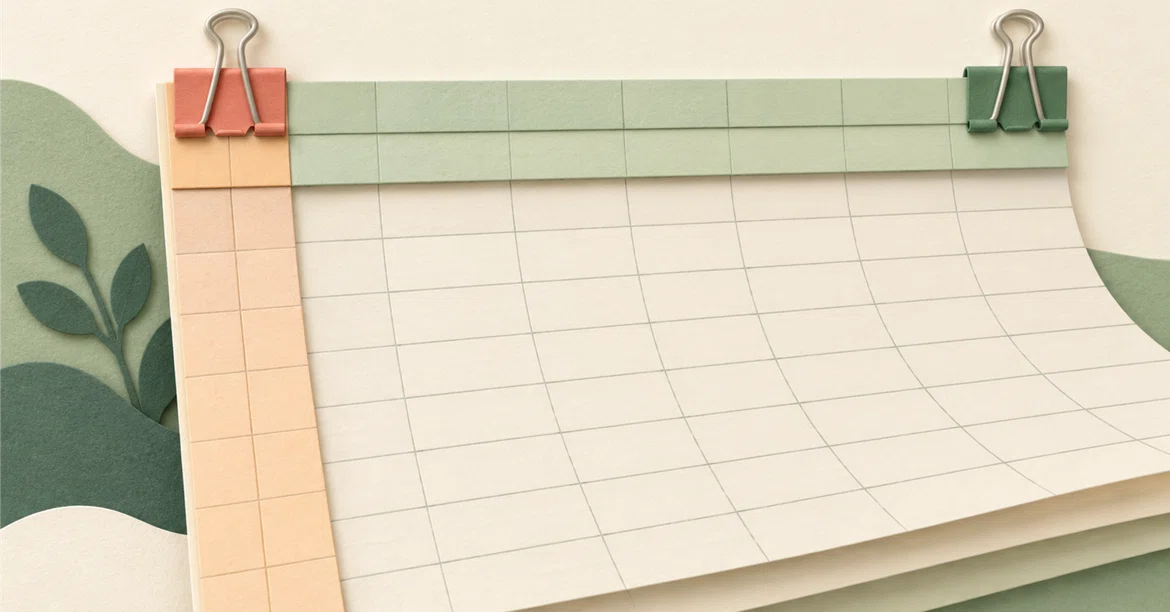 Item names disappear when scrolling in Excel | Decide which rows and ...