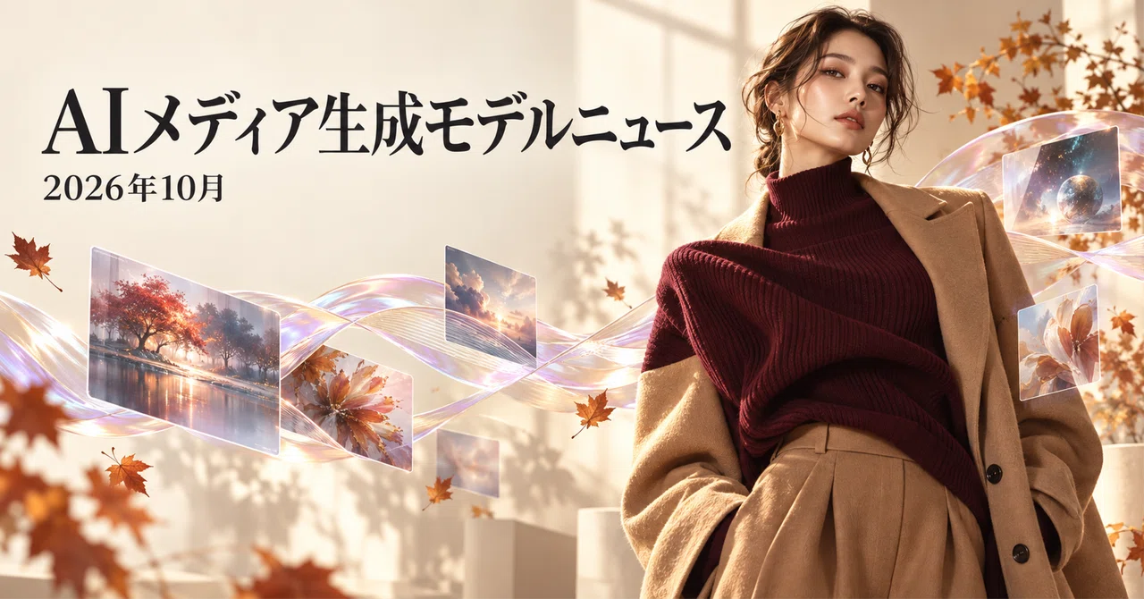 AI Media Generation Model News 202610-03｜たまちゃん