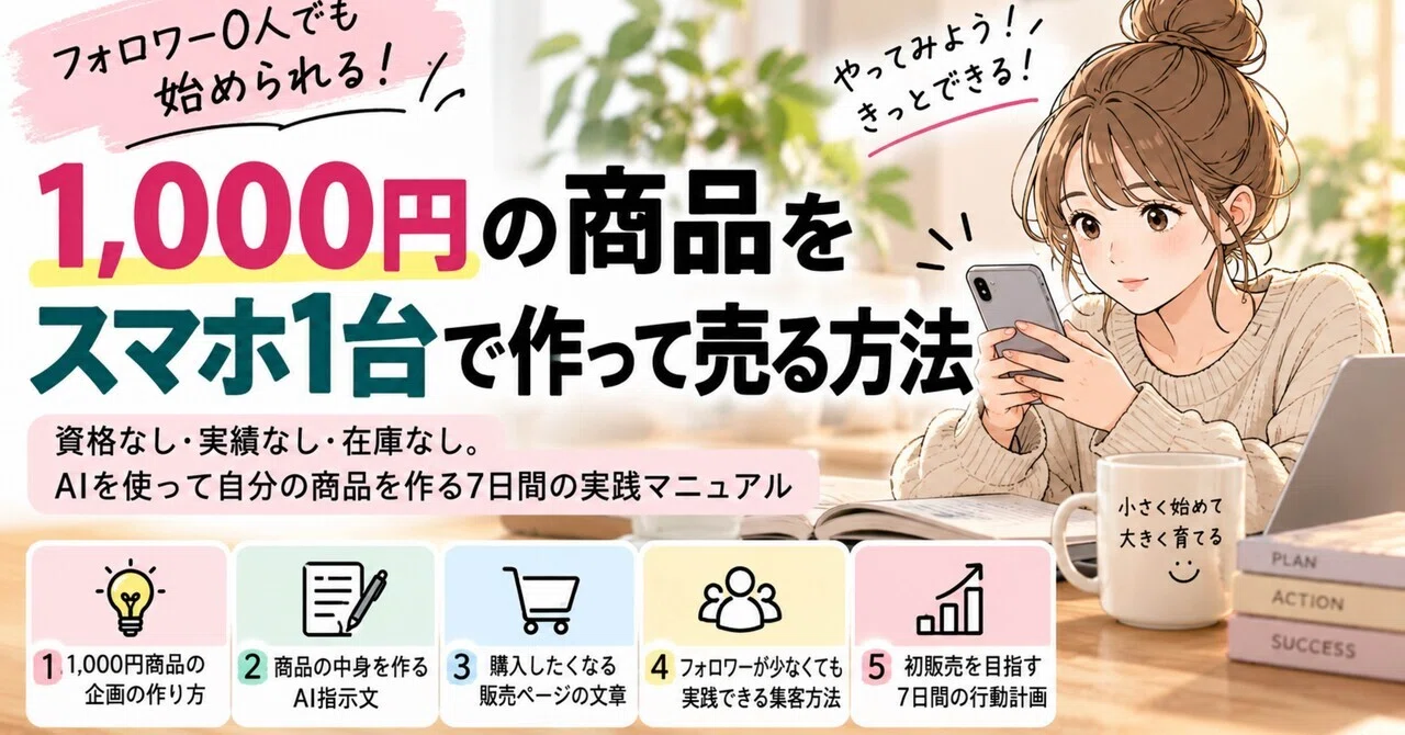 You can start with zero followers. How to create and sell a 1,000 yen ...