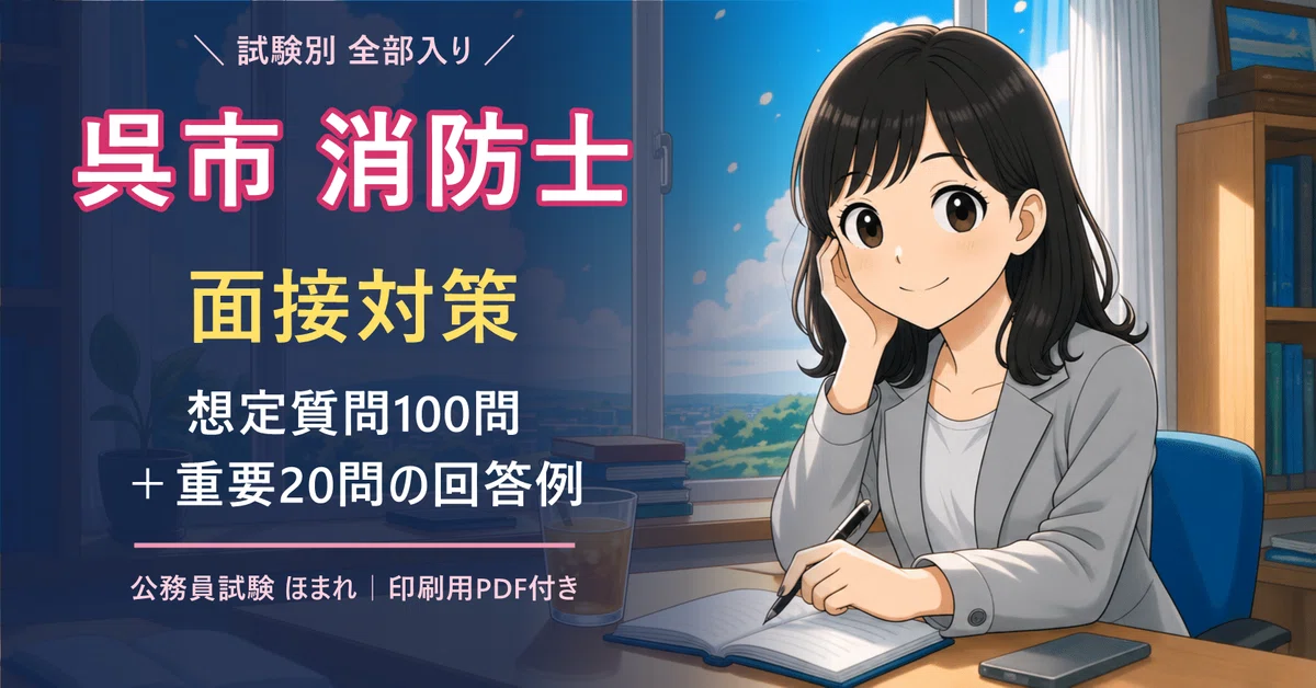 [Kure City Firefighter Interview Preparation] 100 Expected Questions ...
