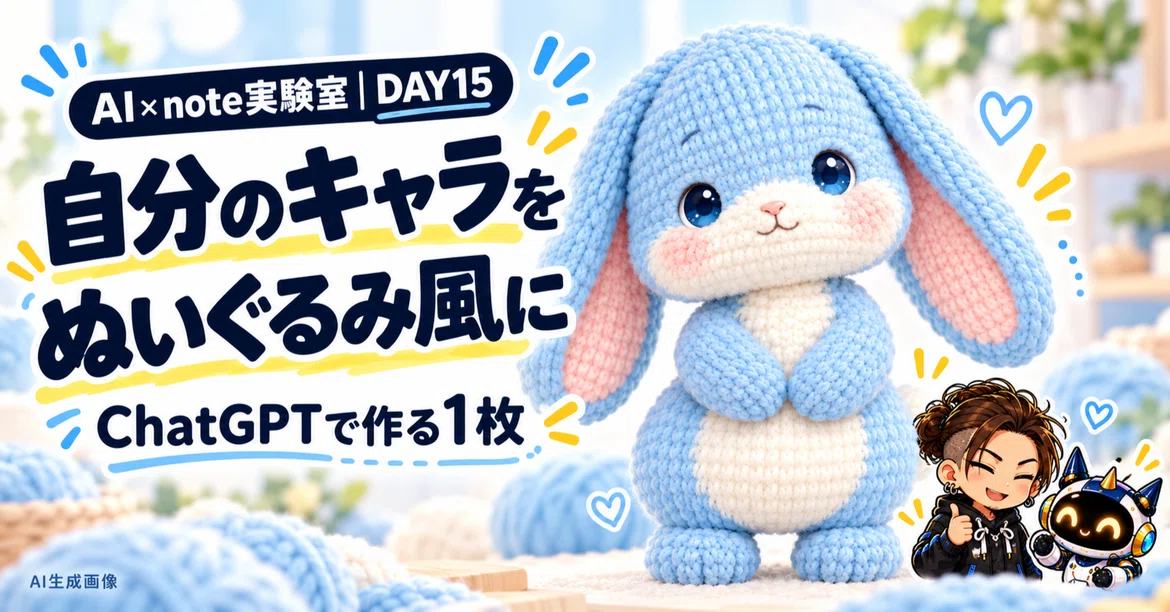 Turning your character into a plushie style with ChatGPT｜AI × note実験室