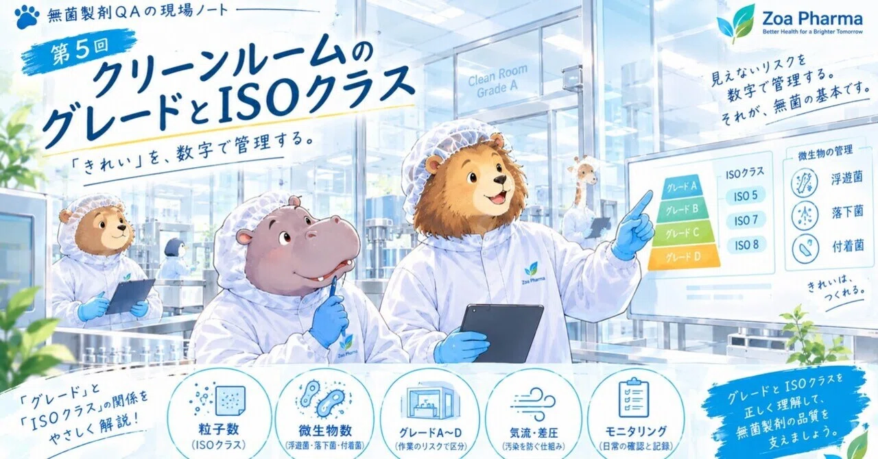 第5回：クリーンルームのグレードとISOクラス｜生クリーム