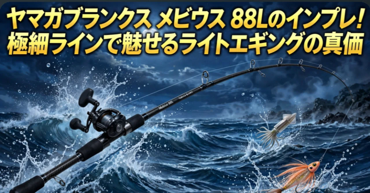 YAMAGABlanks メビウス 88L ヤマガブランクス メビウス 88Lのインプレ！極細ラインで魅せるライト