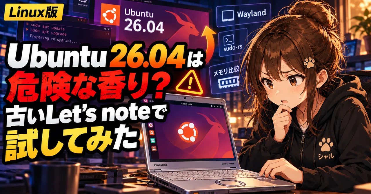 Does Ubuntu 26.04 smell like trouble? I tried it on an old Let's note ...