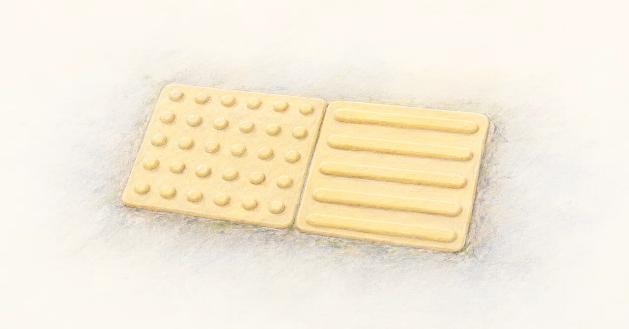 What is the difference between the 'dots' and 'lines' on tactile paving ...