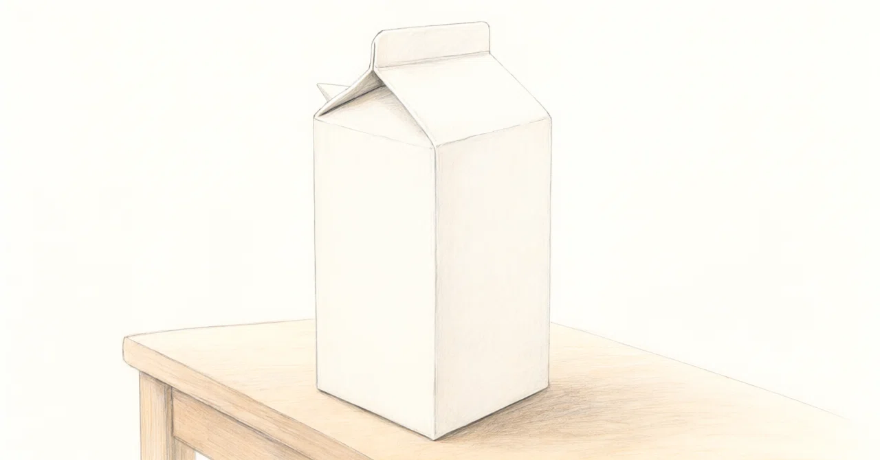 Why does the milk carton have a 'triangular roof' on top?｜にっち