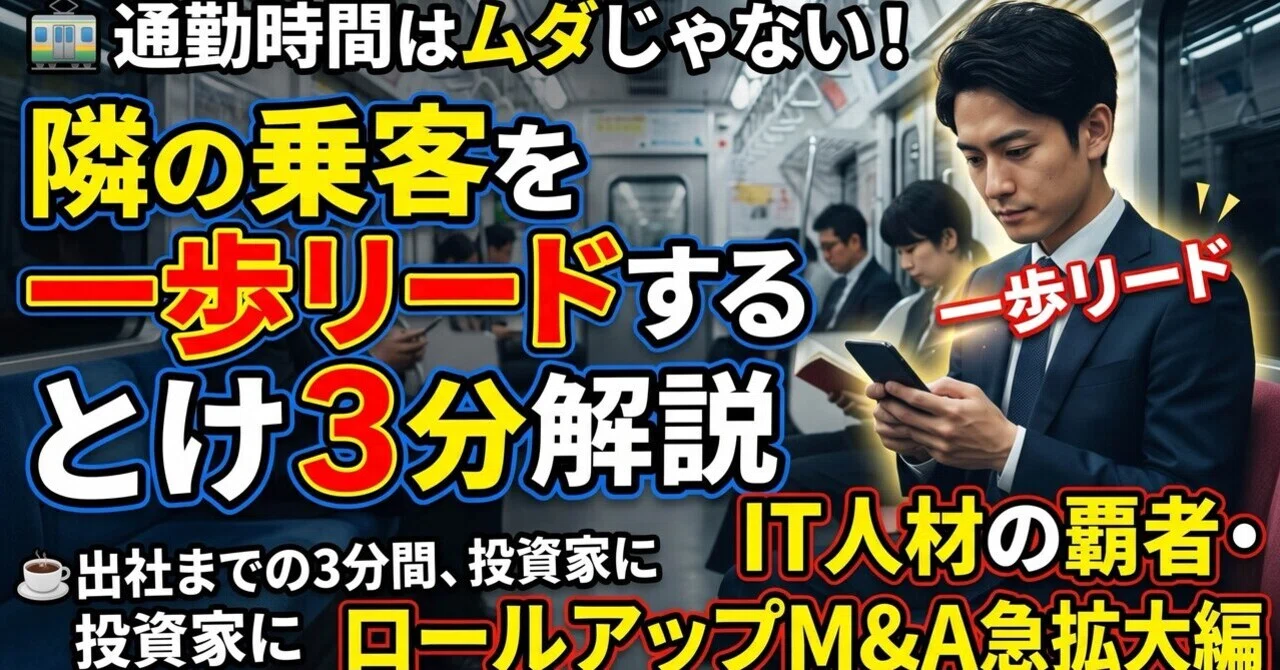 🚃 Commuting time isn't wasted! A 3-minute explanation to get a step ...