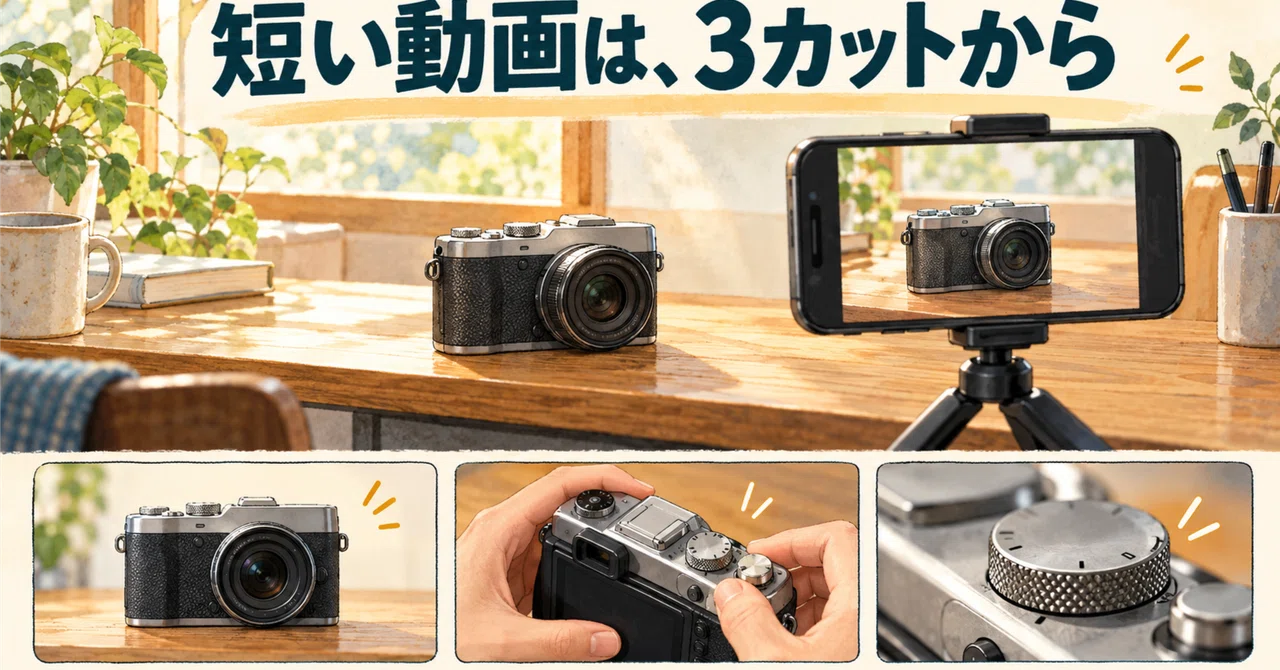 Start short videos with three shots. Structure gadget introductions ...