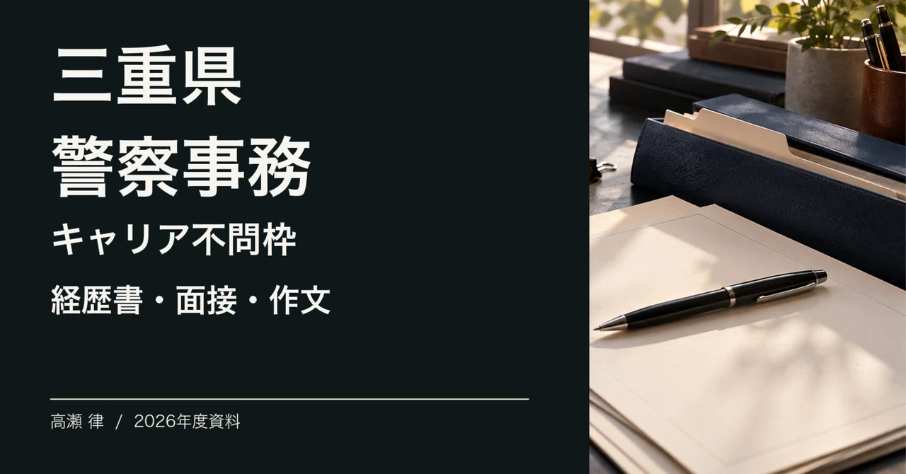 For those aiming for Mie Prefecture's C Examination (Career-Agnostic ...