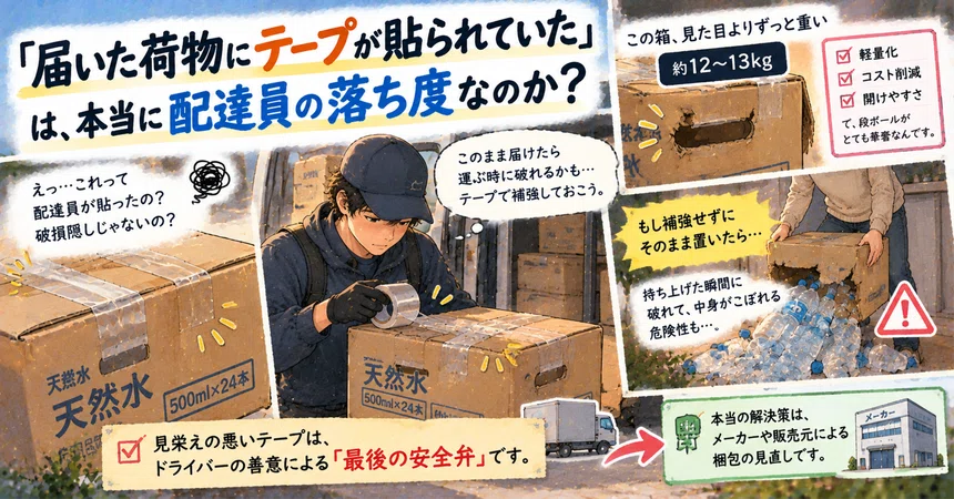 Is the 'tape on the delivered package' really the delivery person's ...