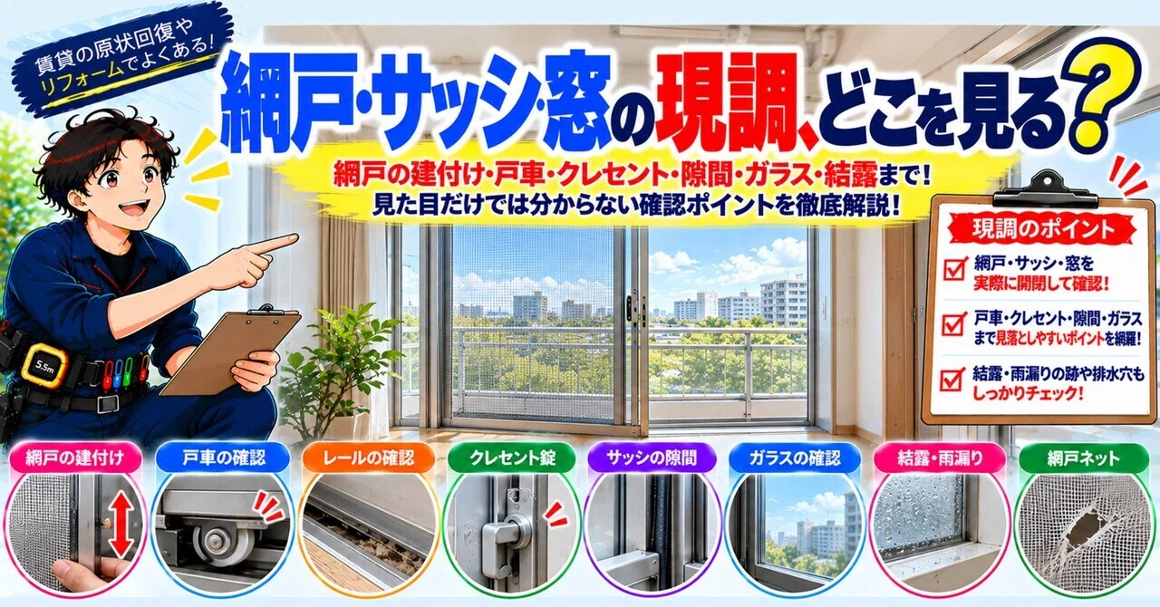 What to Look for When Inspecting Screens, Sashes, and Windows｜ラウキ