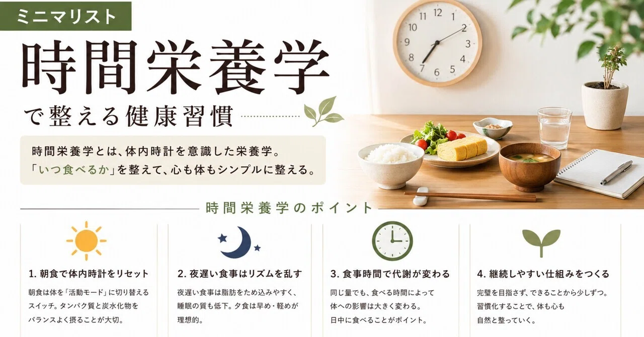 Minimalist Health Habits Through Chrononutrition｜Minimalist Life Lab ...
