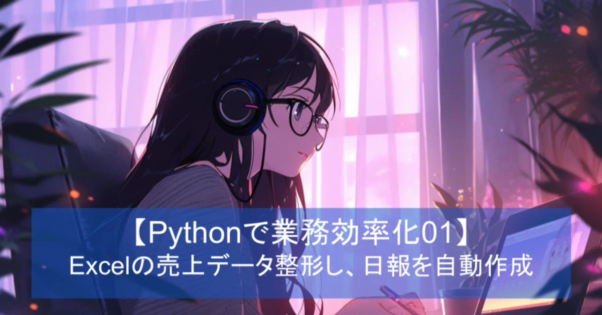 Formatting Excel Sales Data and Automating Daily Reports with Python｜シン ...
