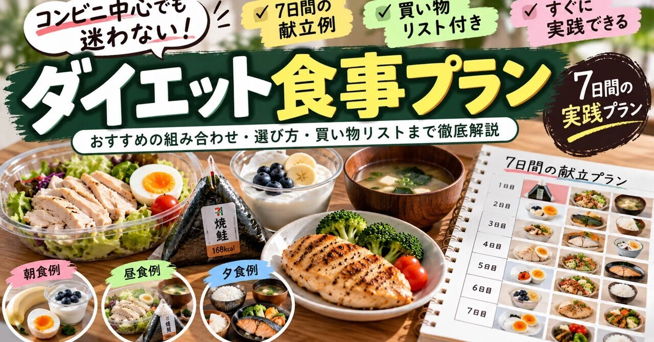 No More Guesswork Even with Convenience Stores! 7-Day Diet Meal Plan ...