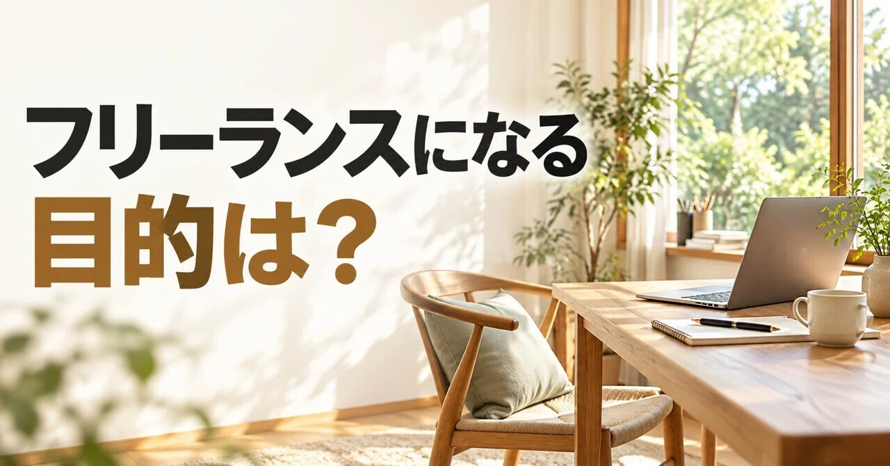 What is your purpose for becoming a freelancer?｜ENTO（エント）