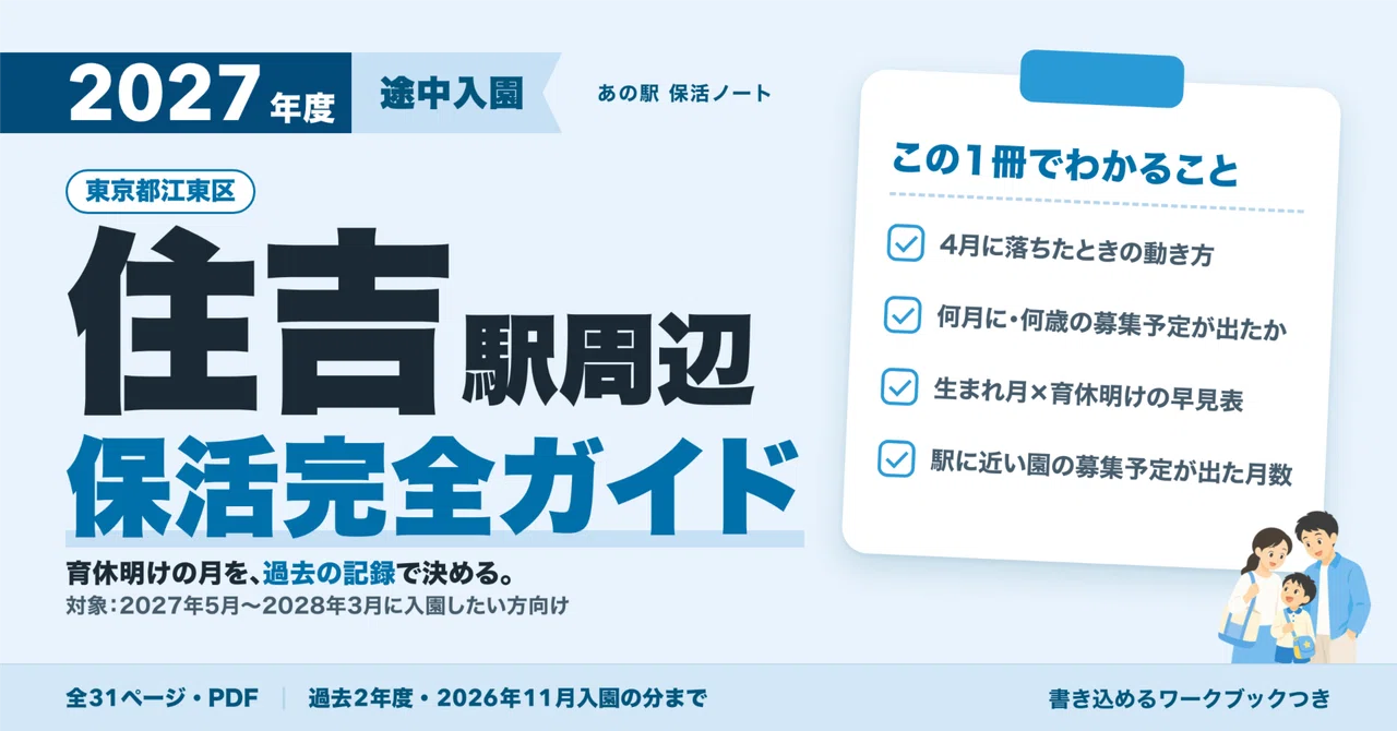 Nursery Schools near Sumiyoshi Station | What month can you enroll if ...