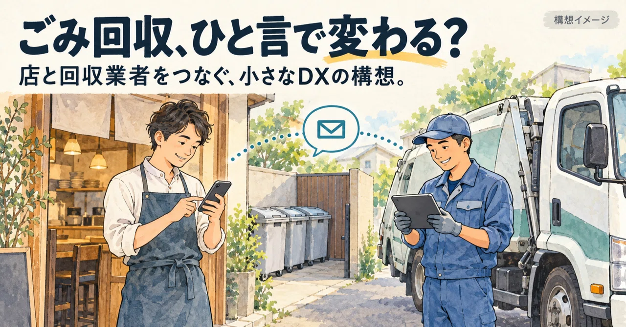 Restaurant waste collection is a hassle. Let's think about DX that ...