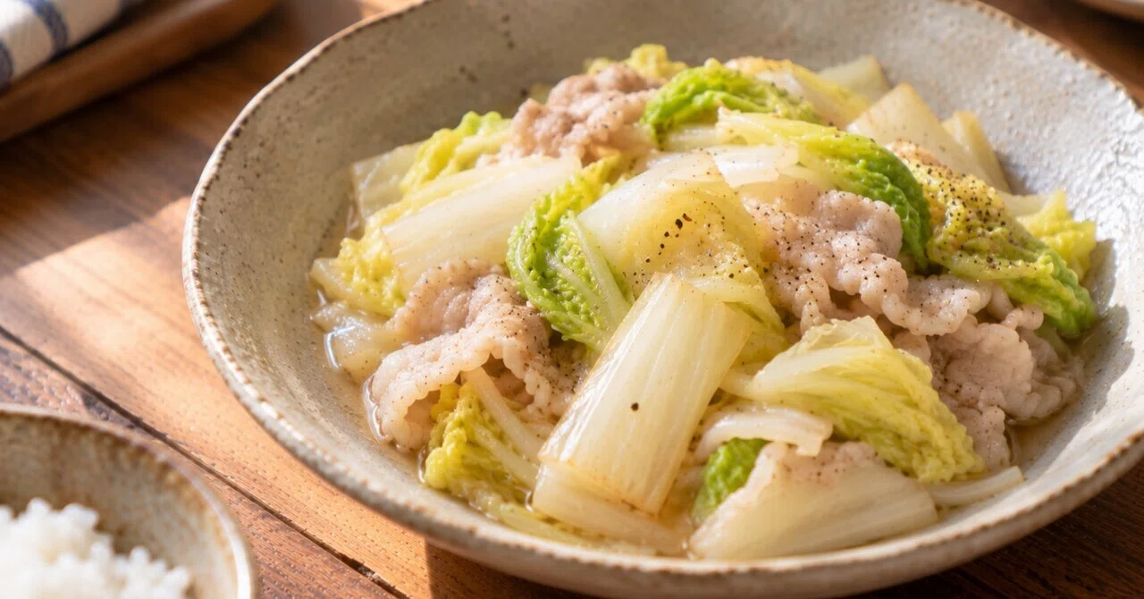Salt-Steamed Napa Cabbage and Pork | Waiting Without Adding Water ...