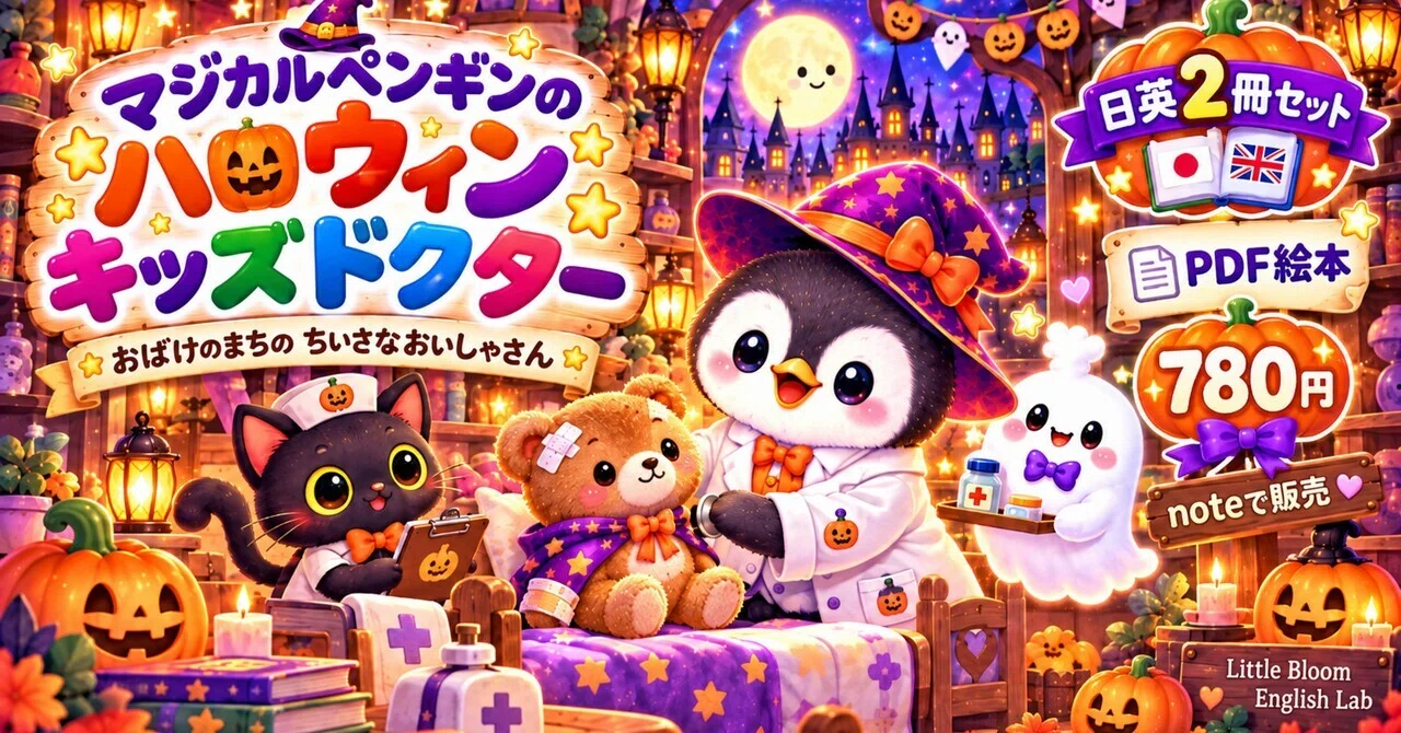 [Japanese-English 2-Book Set] Magical Penguin's Halloween Kids Doctor ...