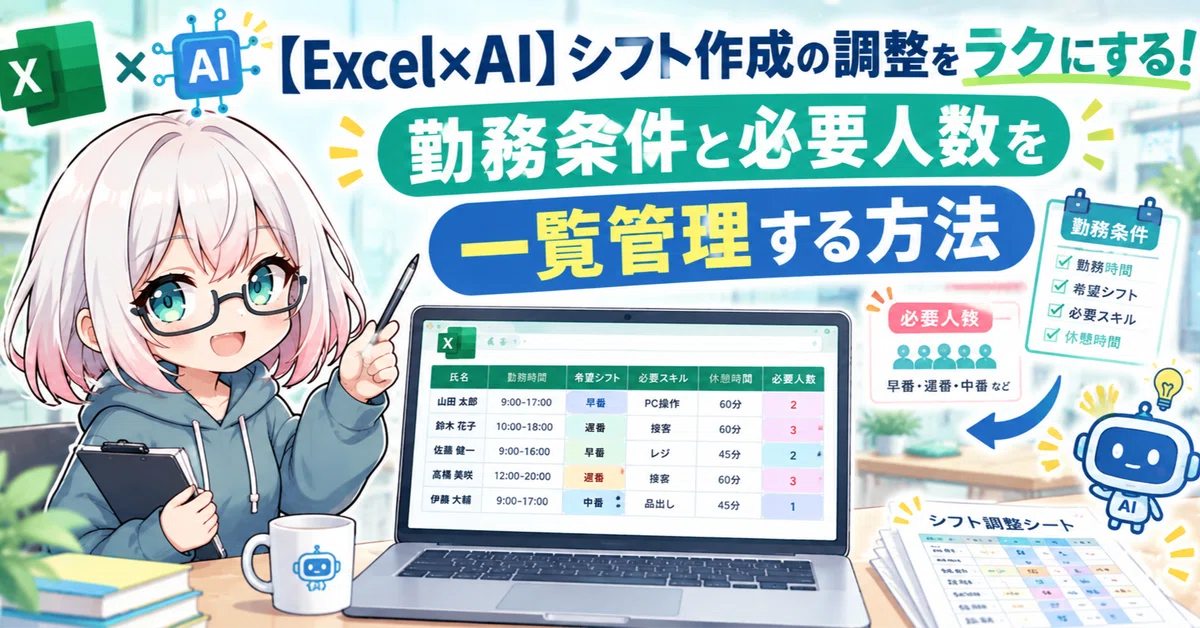 [Excel x AI] Make Shift Scheduling Easier! How to Manage Working ...
