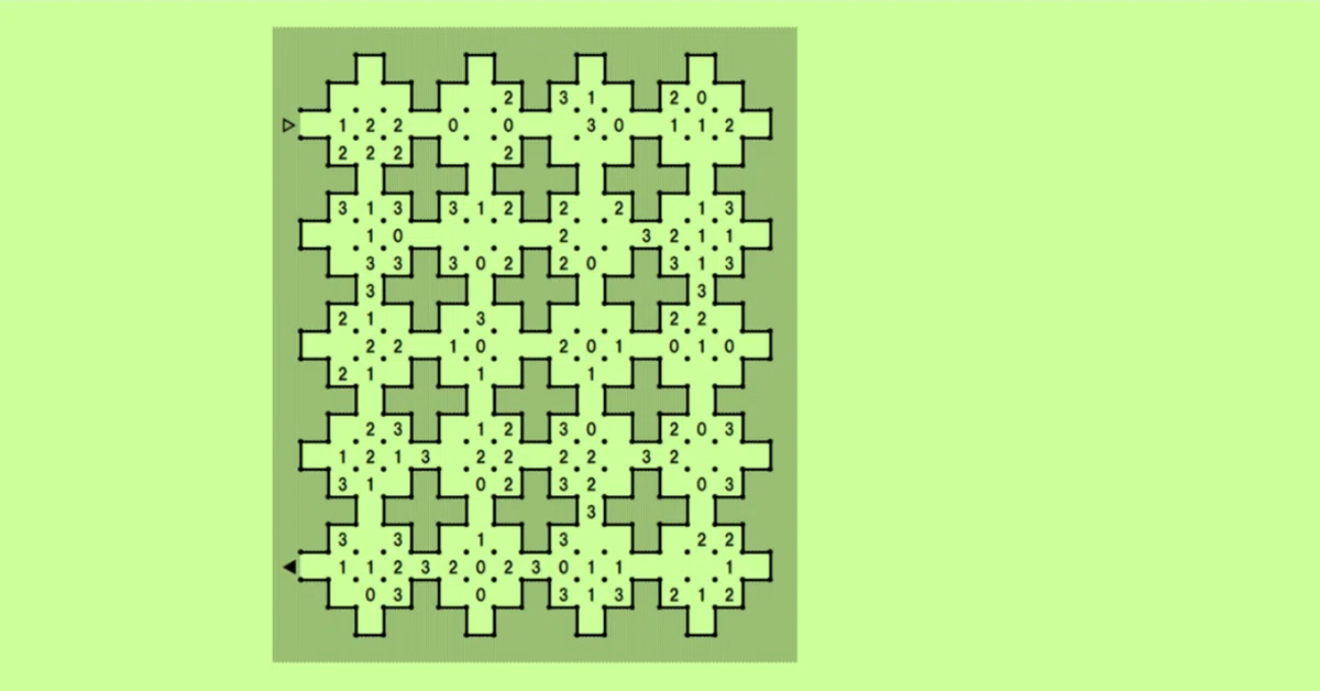 Puzzle 'Make a Maze' Problem [Intermittent Problem (1) Easy]｜赤い矮星