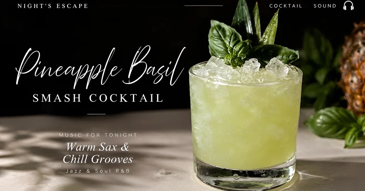 Pineapple Note —夜の余白— COCKTAIL × SOUND 🎧 PINEAPPLE BASIL SMASH 🍍🌿|トム|パン屋35年経営回顧録
