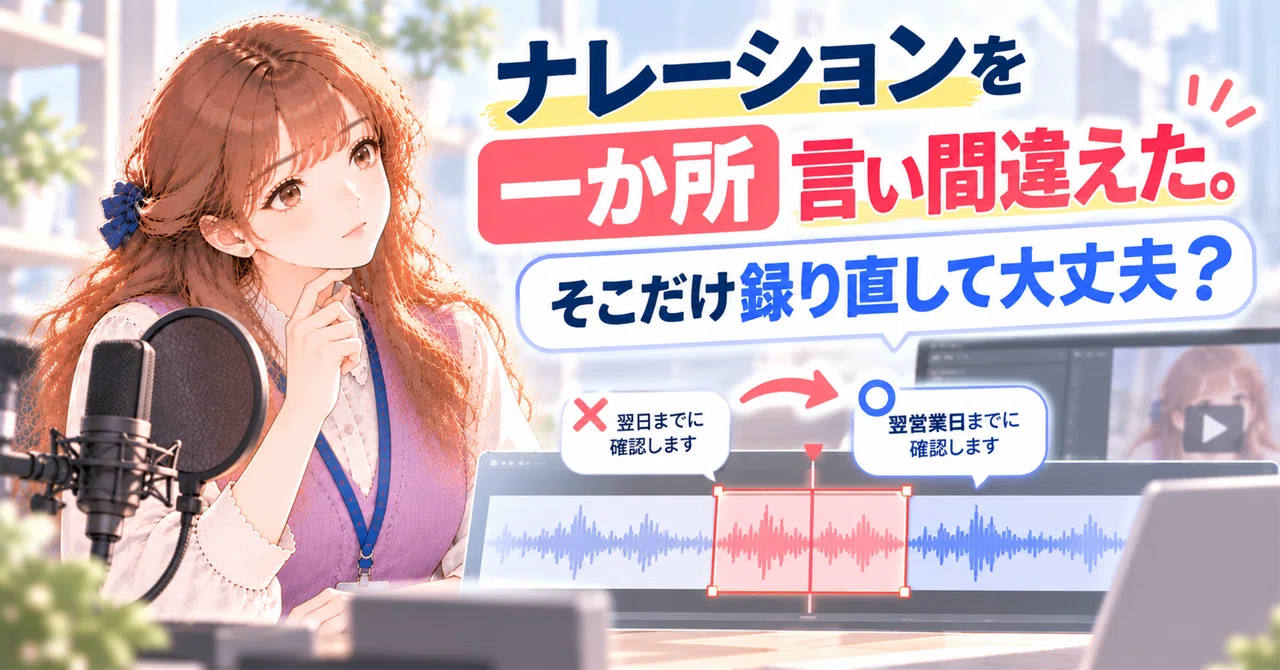 I made a mistake in one part of the narration. Is it okay to just re ...
