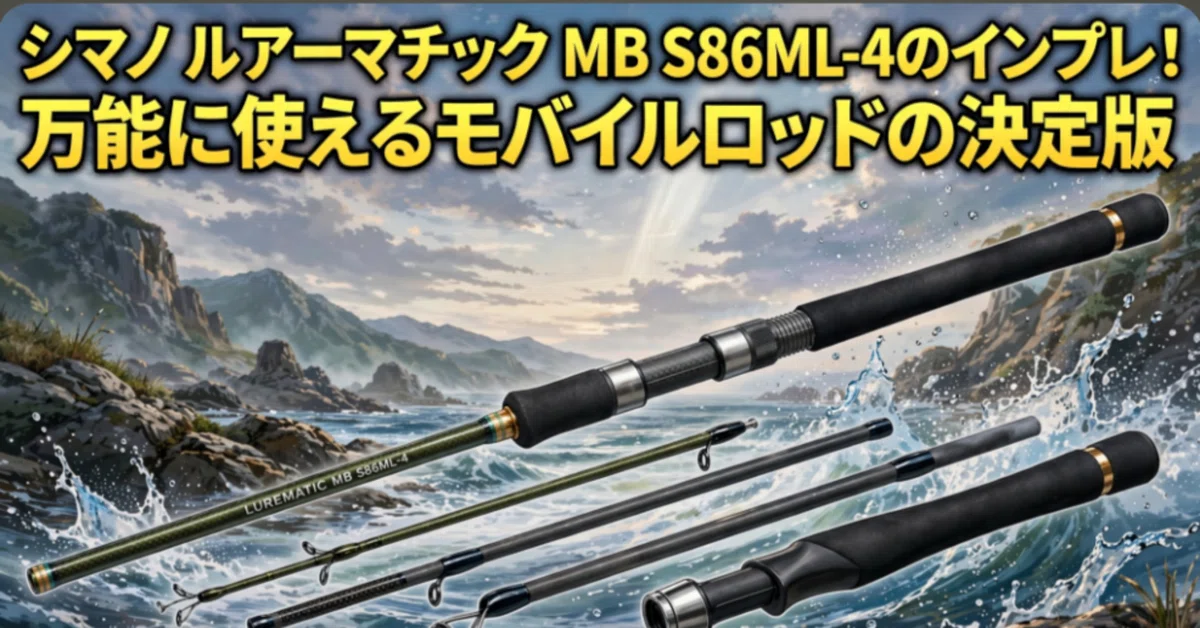 シマノ ルアーマチック MB S86ML-4のインプレ！万能に使えるモバイル