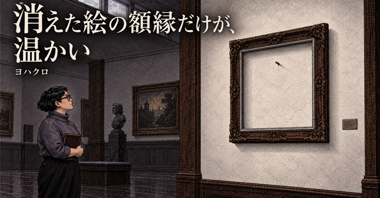Only the frame of the vanished painting is warm｜ヨハクロ｜ことばと余白帖