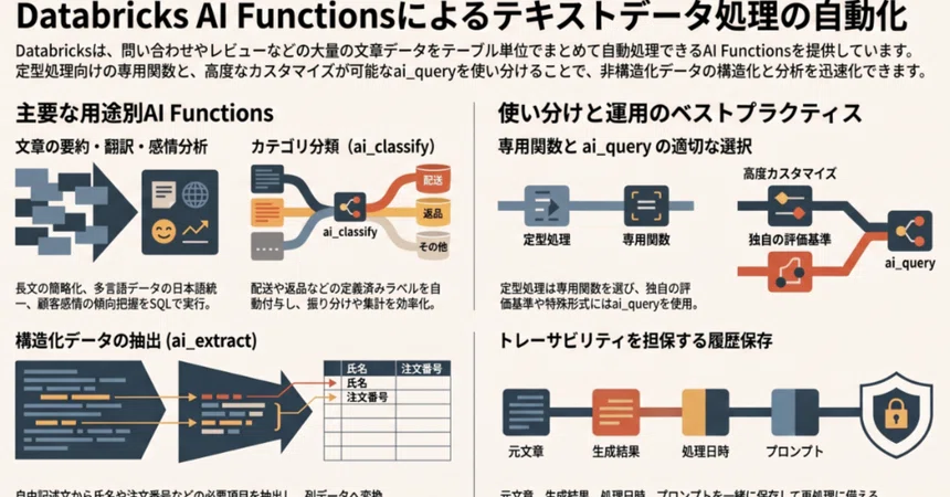 ⚡Databricks AI Functions 입문⚡ 요약, 번역, 분류, 감정 분석, 정보 추출을 SQL로 실행하는 방법 ...