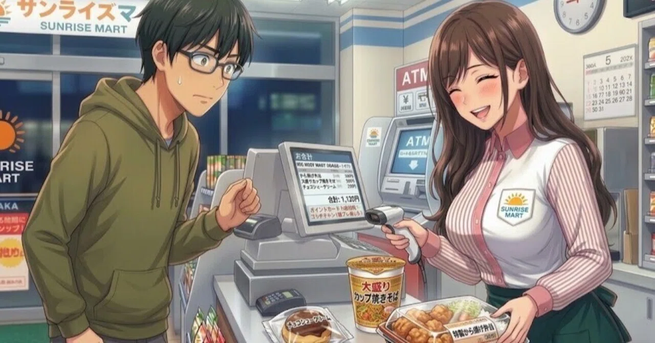 [AI Novel] Losing to You Again at the 9 PM Convenience Store Register ...