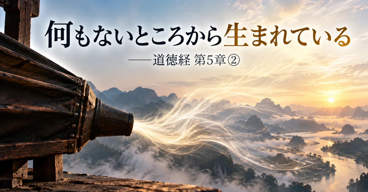 Born from Nothingness—Tao Te Ching Chapter 5 (Part 2)｜藤丸｜哲学する経営者🖊言葉で心を耕す