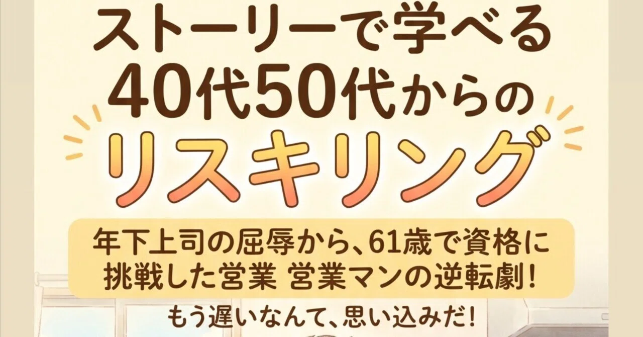 Learning Through Stories: Reskilling from Your 40s and 50s｜ミライツムギ