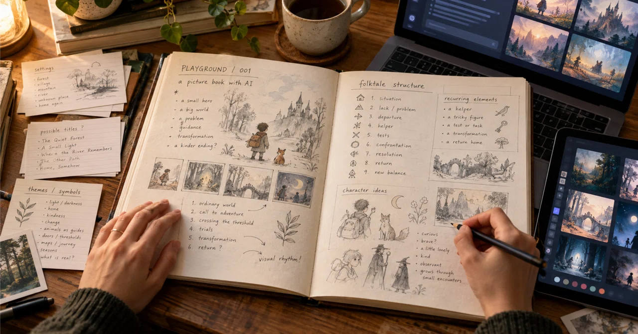 Layout Book For Pattern Making PLAYGROUND / 001 | I tried making a picture book with AI using ...
