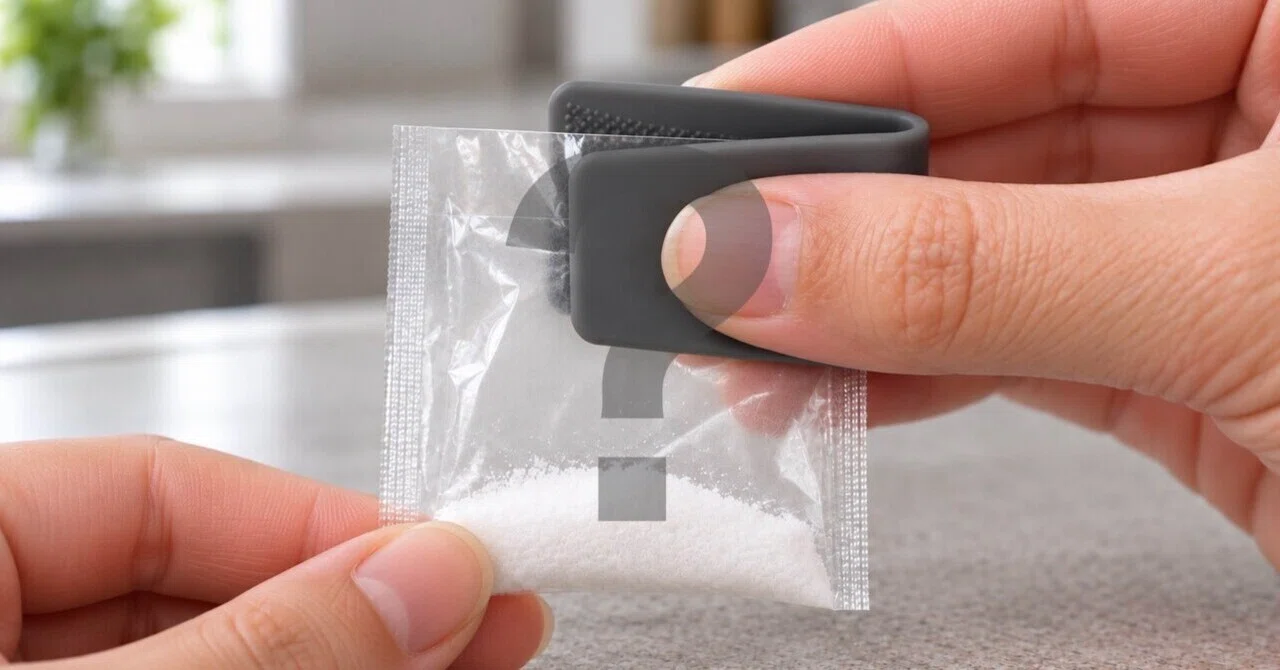 #333 | Opening a powder medicine packet and pouring out the contents ...
