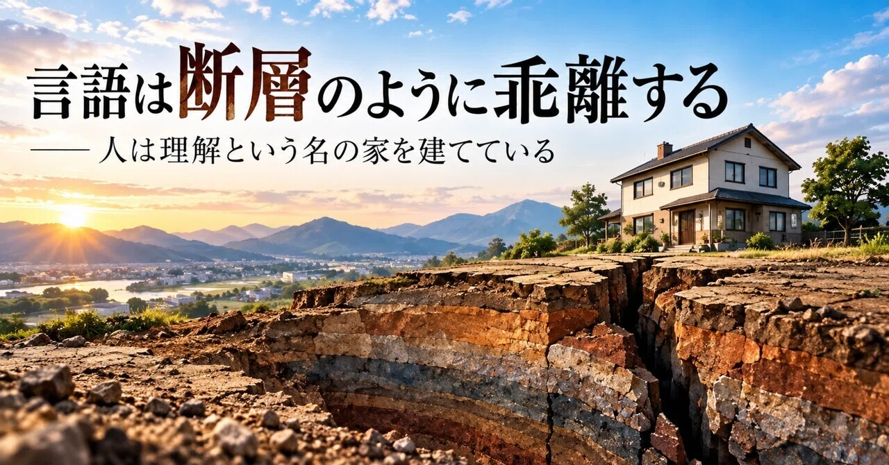 Language diverges like a fault line—we are building houses called ...