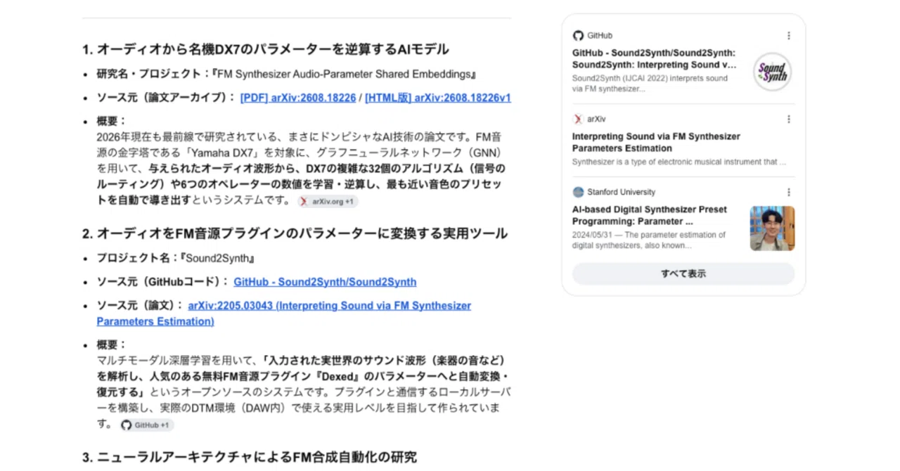 FM Synthesis x AI: Representative Academic Papers, GitHub Projects, and ...